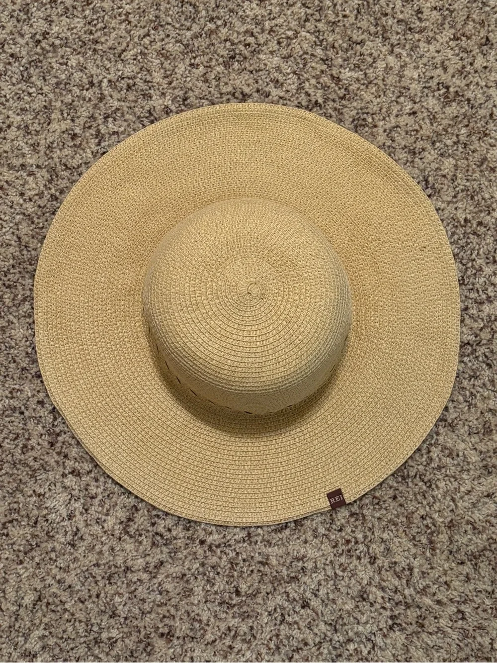 REI- Wide Brim Straw Sun Hat - Tan
